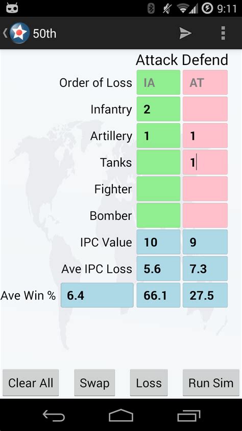 axis allies calculator